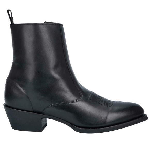 Laredo Men\'s Fletcher Black Leather Ankle Boots 62070